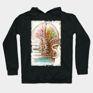 Abstract brain and spine tree Hoodie